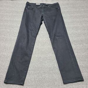 AG Adriano Goldschmied Pants Womens 31R Black Stevie Ankle Slim Straight Leg USA